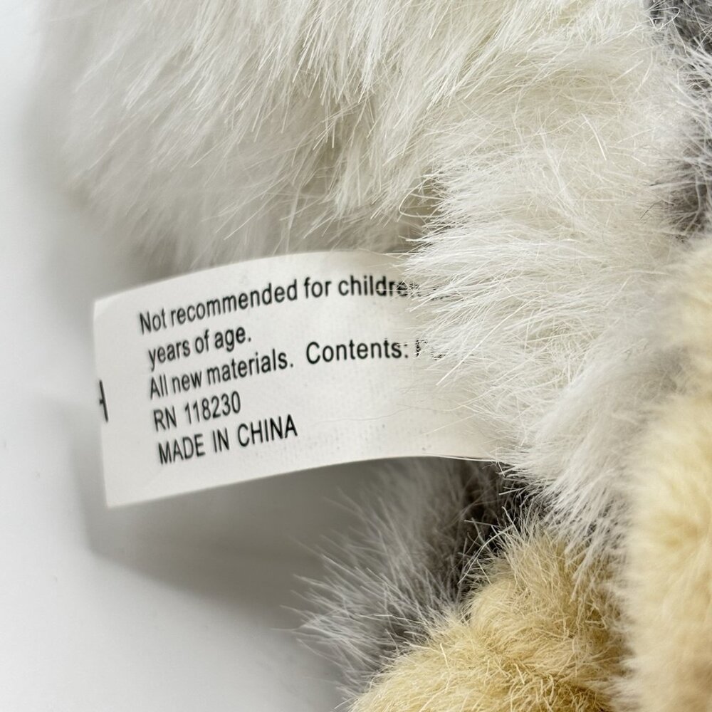 Defenders Of Wildlife Howling Wolf Pup 8” Plush Stuffed Animal Dog Puppy Gray - Picture 8 of 13